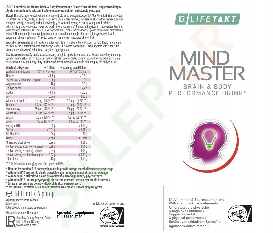 Mind Master Green LR Lifetakt 500ml